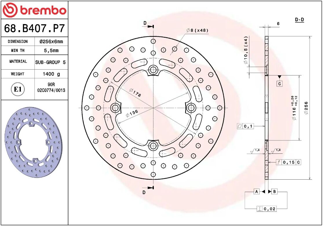 Honda Africa Twin 16-19 m.fl. bremseskive, ORO fast - Brembo