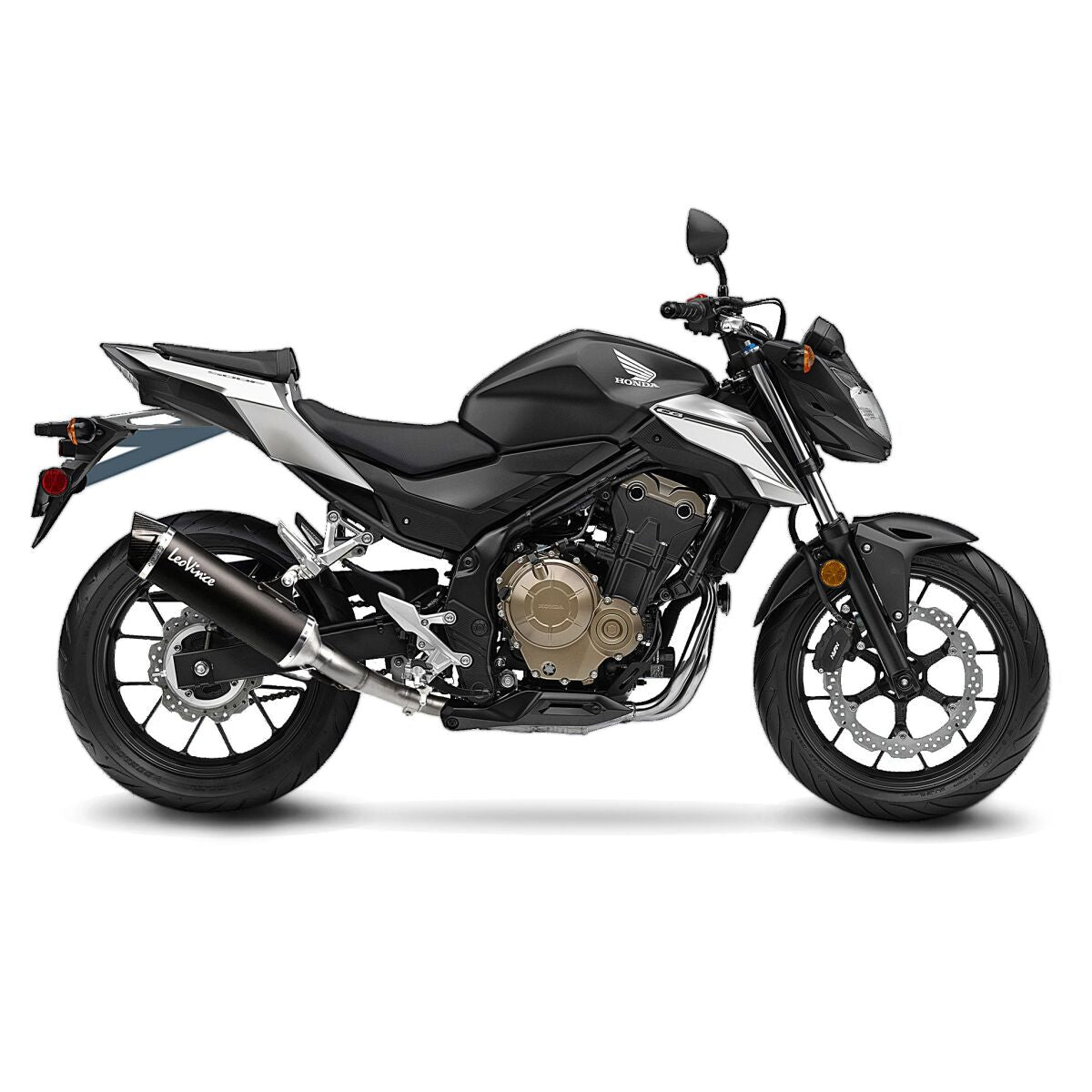 Honda CB 500 F 16 - 18 Slip - on udstødning - LeoVince Nero - Pitboxen.dk