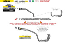 Honda CBR 600 RR 2024-2025 Arrow udstødning. Slip-on udstødninger, komplette udstødninger, manifold/forrør. Find det hos Pitboxen.dk