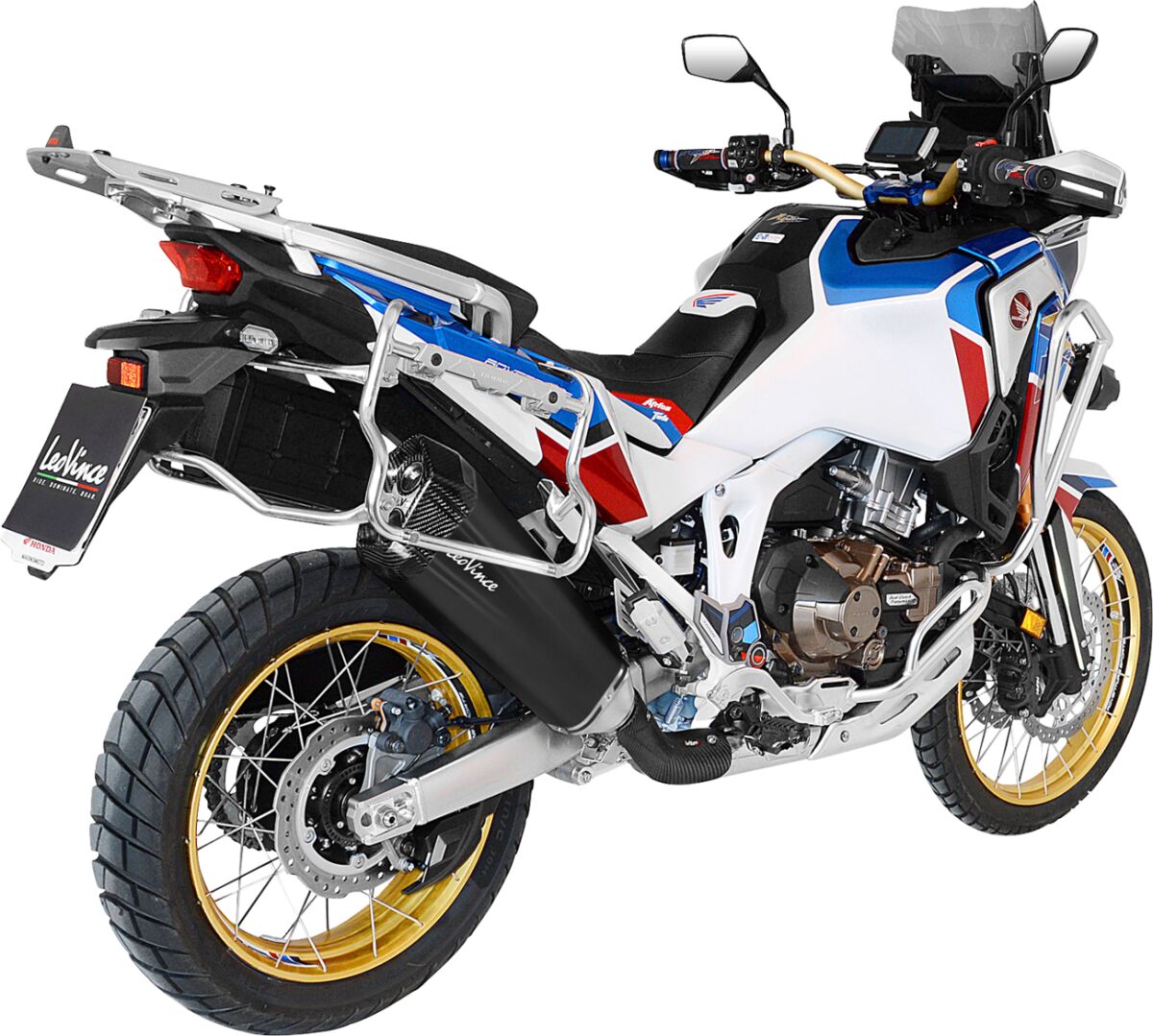 Honda CRF 1100 L Africa Twin / DCT 20 - 23 Slip - on udstødning - LeoVince LV - 12 Black - Pitboxen.dk