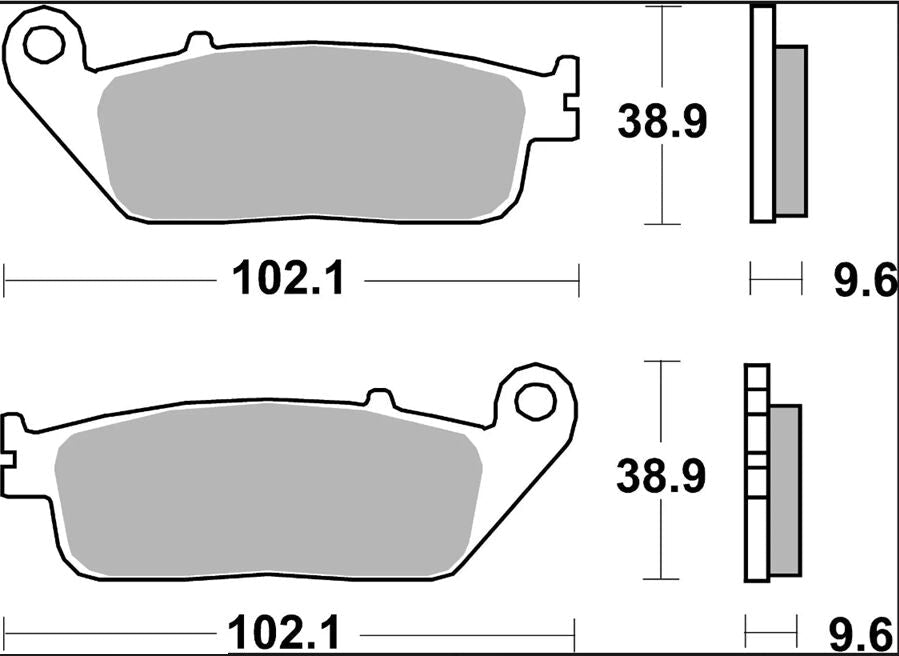 Honda DCT 14 - 19 m.fl. bremseklodser, sinter LA - Brembo - Pitboxen.dk