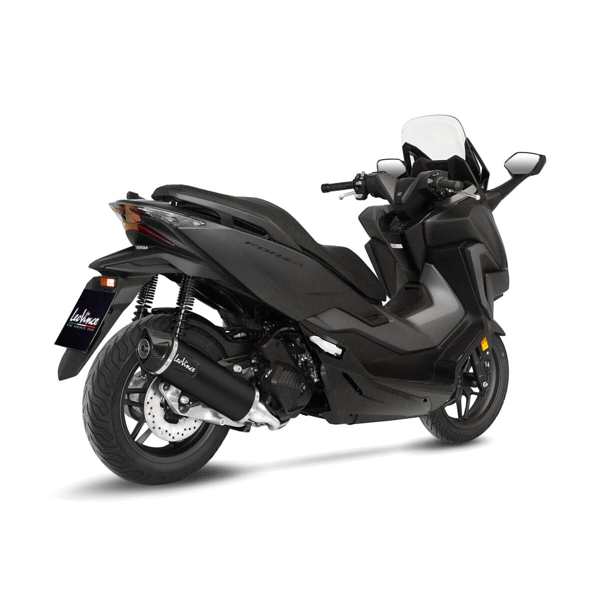 Honda Forza 125 21 - 24 Slip - on udstødning - LeoVince Nero Black - Pitboxen.dk