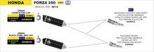 Honda FORZA 350 2021-2024 Arrow udstødning. Slip-on udstødninger, komplette udstødninger, manifold/forrør. Find det hos Pitboxen.dk