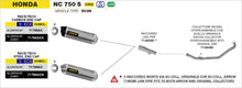 Honda NC 750 S 2016-2020 Arrow udstødning. Slip-on udstødninger, komplette udstødninger, manifold/forrør. Find det hos Pitboxen.dk