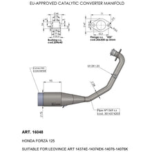 Honda NSS 125 21 - 24 manifold med katalysator - LeoVince - Pitboxen.dk