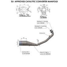 Honda PCX 125 21 - 24 manifold med katalysator - LeoVince - Pitboxen.dk