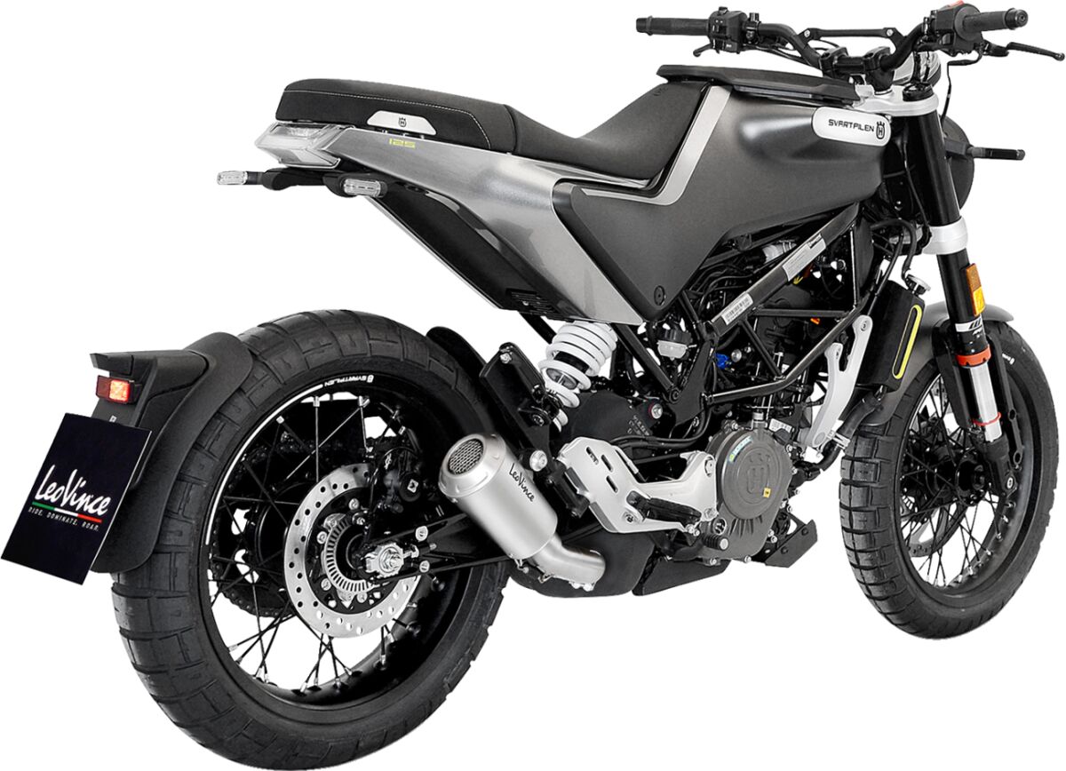 Husqvarna Svartpilen 125 21 - 23 Slip - on udstødning - LeoVince LV - 10 - Pitboxen.dk