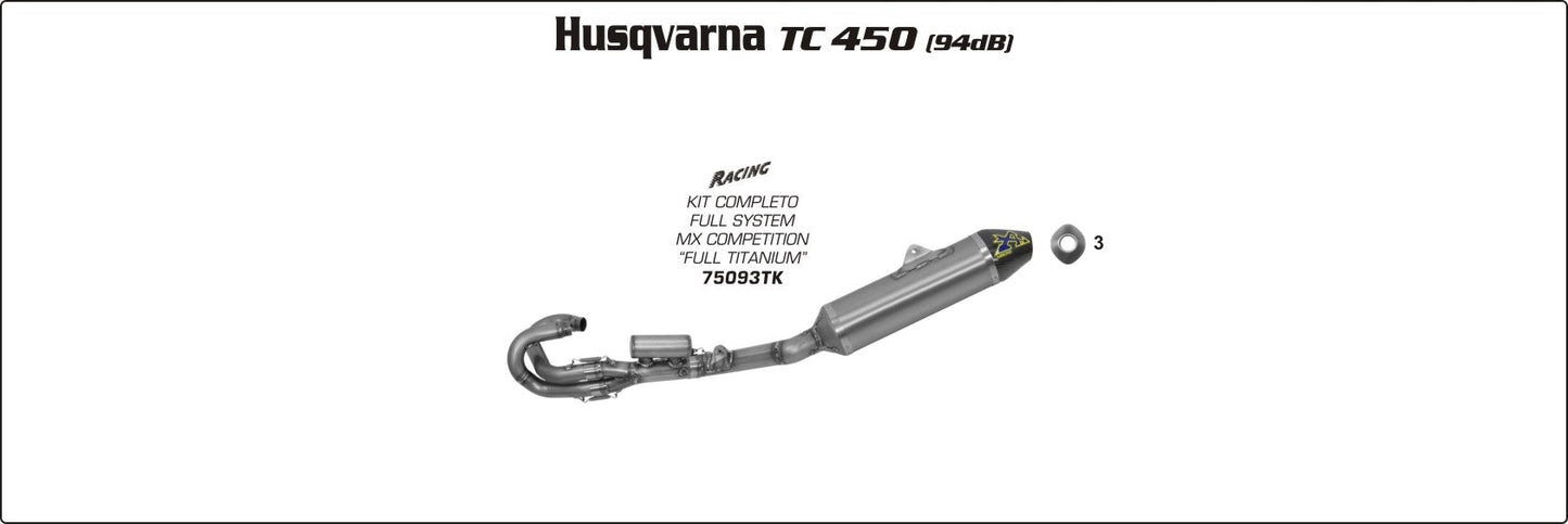 Husqvarna TC 450 2009-2010 Arrow udstødning. Slip-on udstødninger, komplette udstødninger, manifold/forrør. Find det hos Pitboxen.dk