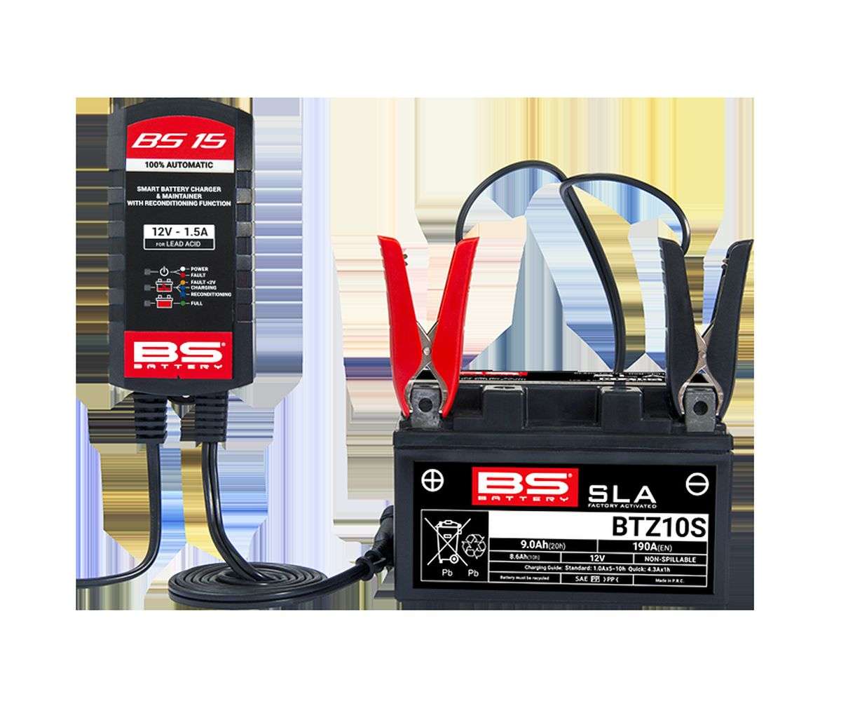 BS Battery BS15 batterilader til MC