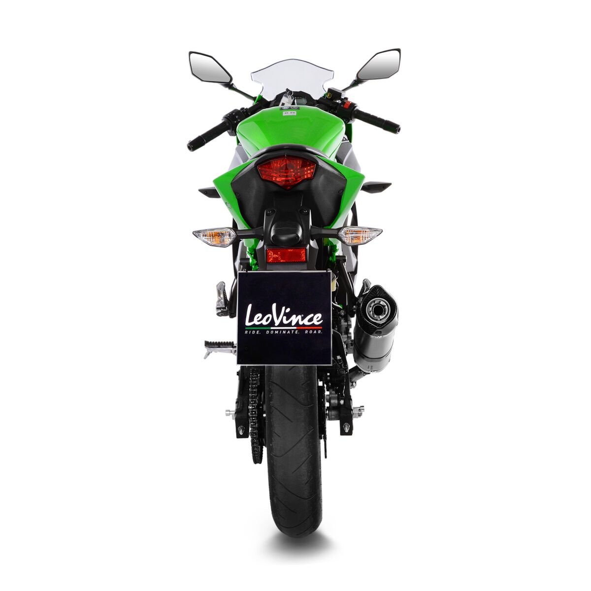 Kawasaki Ninja 125 19 - 24 Slip - on udstødning - LeoVince LV - 1 Evo - Pitboxen.dk
