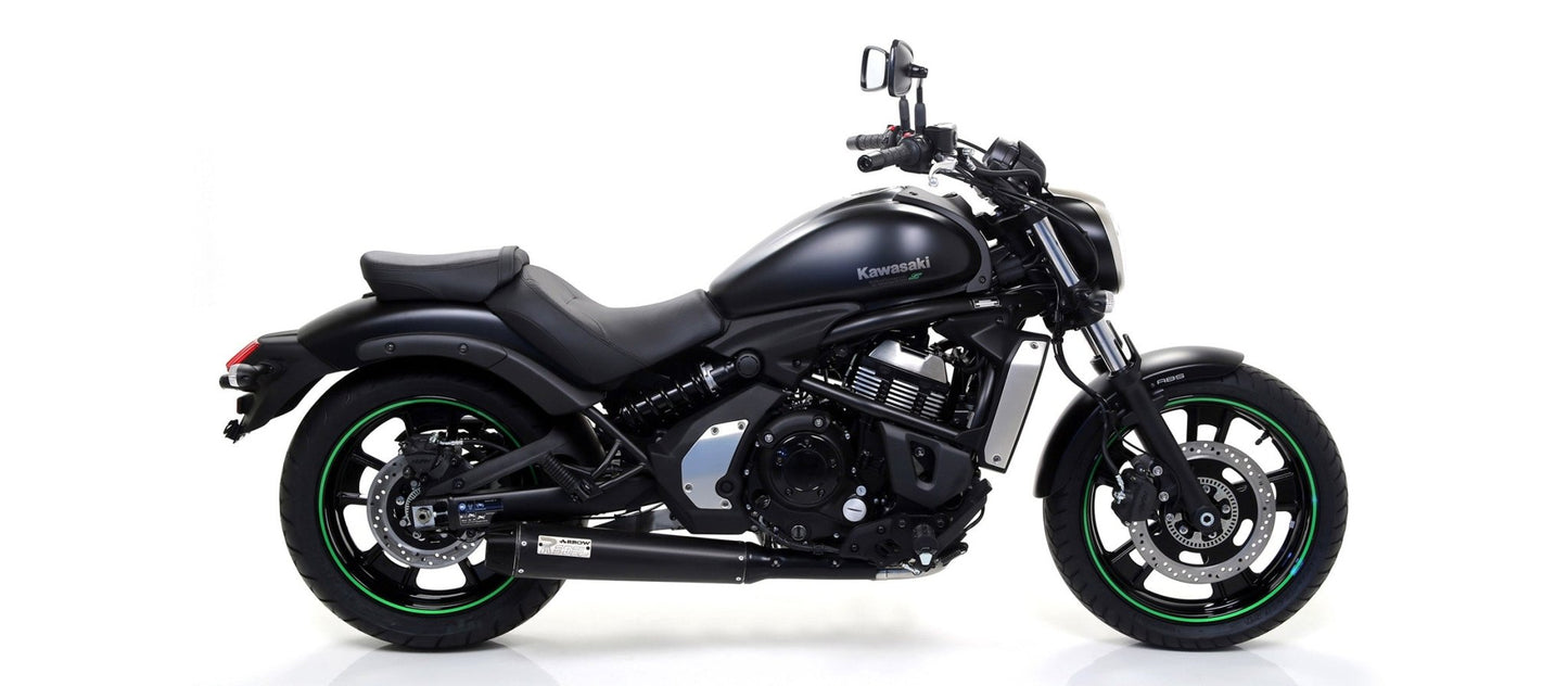 Kawasaki Vulcan 650S (20 - 22) komplet udstødning - Arrow Rebel Dark - Pitboxen.dk