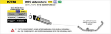 KTM 1090 Adventure 2017-2020 Arrow udstødning. Slip-on udstødninger, komplette udstødninger, manifold/forrør. Find det hos Pitboxen.dk