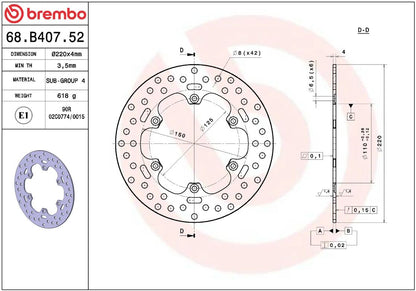 Ktm Sixdays 00 - 24 m.fl. bremseskive bag, ORO fast - Brembo - Pitboxen.dk