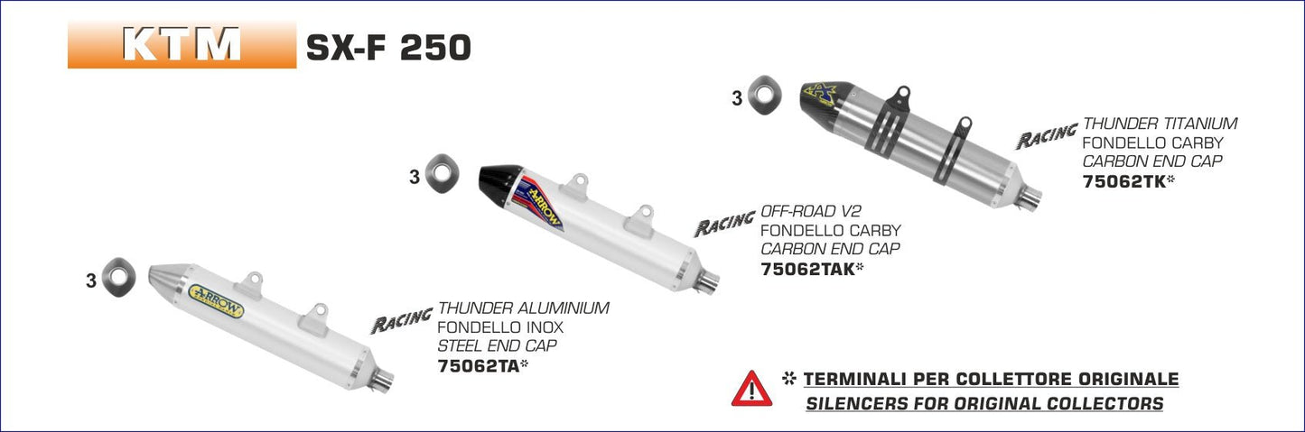 KTM SX-F 250 2010-2011 Arrow udstødning. Slip-on udstødninger, komplette udstødninger, manifold/forrør. Find det hos Pitboxen.dk
