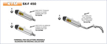 KTM SX-F 450 2016- Arrow udstødning. Slip-on udstødninger, komplette udstødninger, manifold/forrør. Find det hos Pitboxen.dk