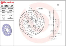 Kymco GRAND DINK 50 05-15 m.fl. bremseskive for, ORO fast - Brembo
