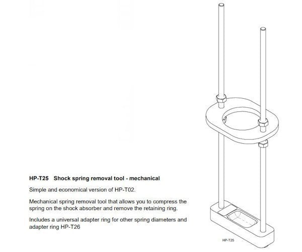 Hyperpro HP-T25 - Fjederpresse til af/på montering af fjeder på støddæmper