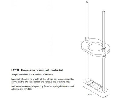 Hyperpro HP-T25 - Fjederpresse til af/på montering af fjeder på støddæmper