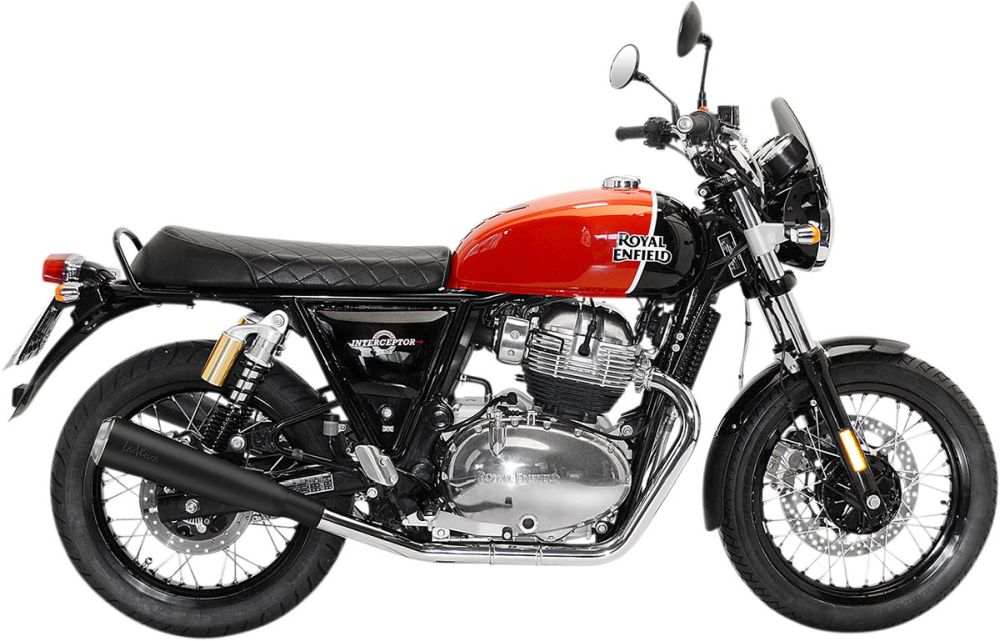 Leo Vince Slp - On x 2 til Royal Enfield Continental GT 650 / Interceptor (2019 - 2024) - Classic Racer Black Edition - Pitboxen.dk