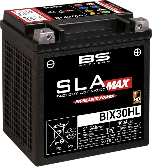 Motorcykelbatteri BS BIX30HL SLA - MAX (AGM) - Pitboxen.dk
