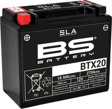 Motorcykelbatteri BS BTX20H SLA (vedligeholdelsesfrit) - Pitboxen.dk
