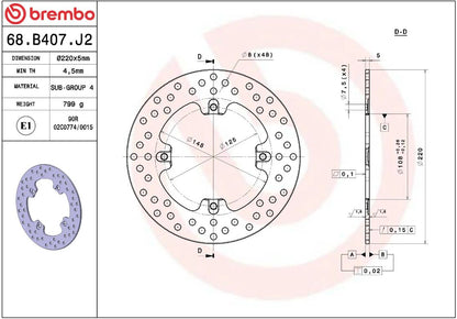 Mv Agusta SCS 19 - 22 m.fl. bremseskive bag, ORO fast - Brembo - Pitboxen.dk