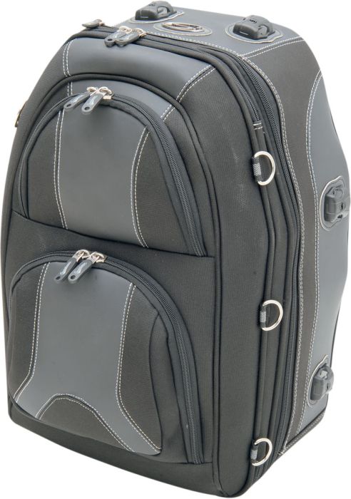 PILLION AND REAR RACK BAG BLACK - Pitboxen.dk