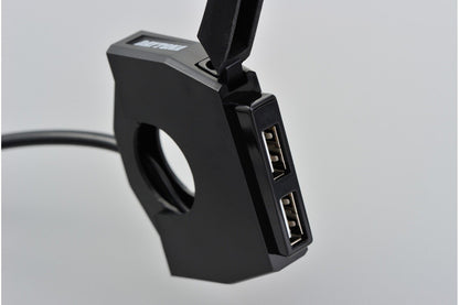 Dobbelt USB stik til styrmontering - Daytona