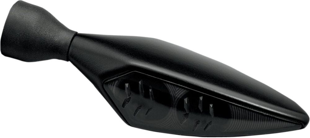 RHOMBUS DARK, LED BLINK, SORT – (front venstre/bag højre) - Pitboxen.dk