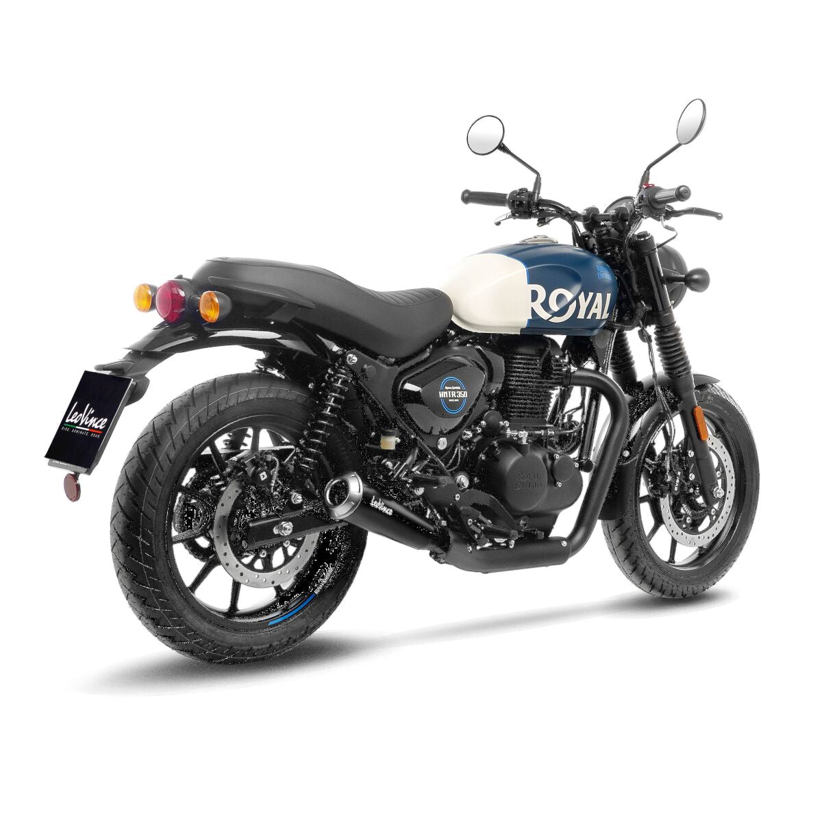 Royal Enfield Hunter 350 22 - 24 Slip - on udstødning - LeoVince GP One - Pitboxen.dk