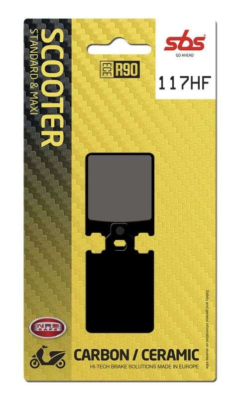 SBS 117HF bremseklodser – keramisk materiale til gade og touring - Pitboxen.dk