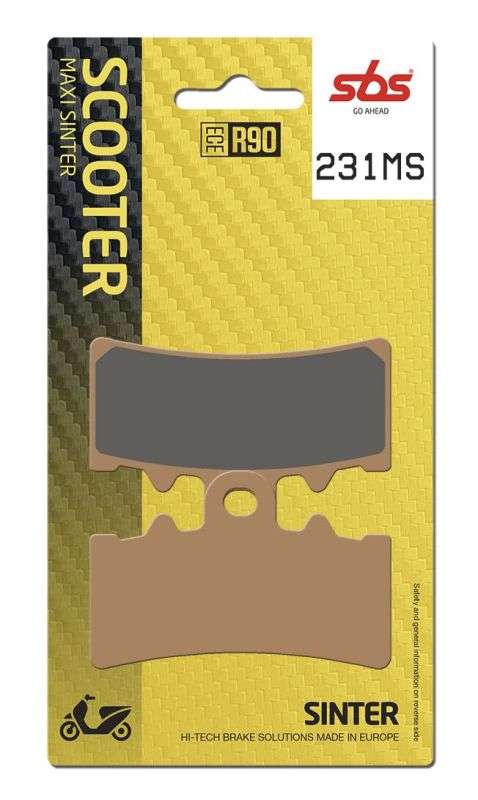 SBS 231MS bremseklodser i Sinter – til gade og scooter - Pitboxen.dk