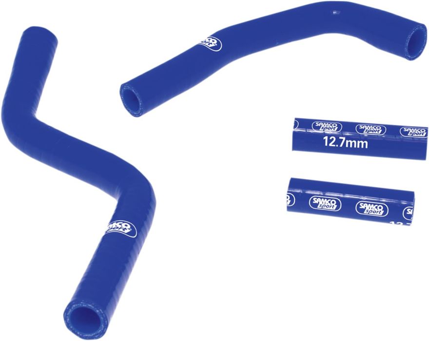 Silikone kølerslanger til Yamaha YZ125 (02 - 24) - Blå - Pitboxen.dk