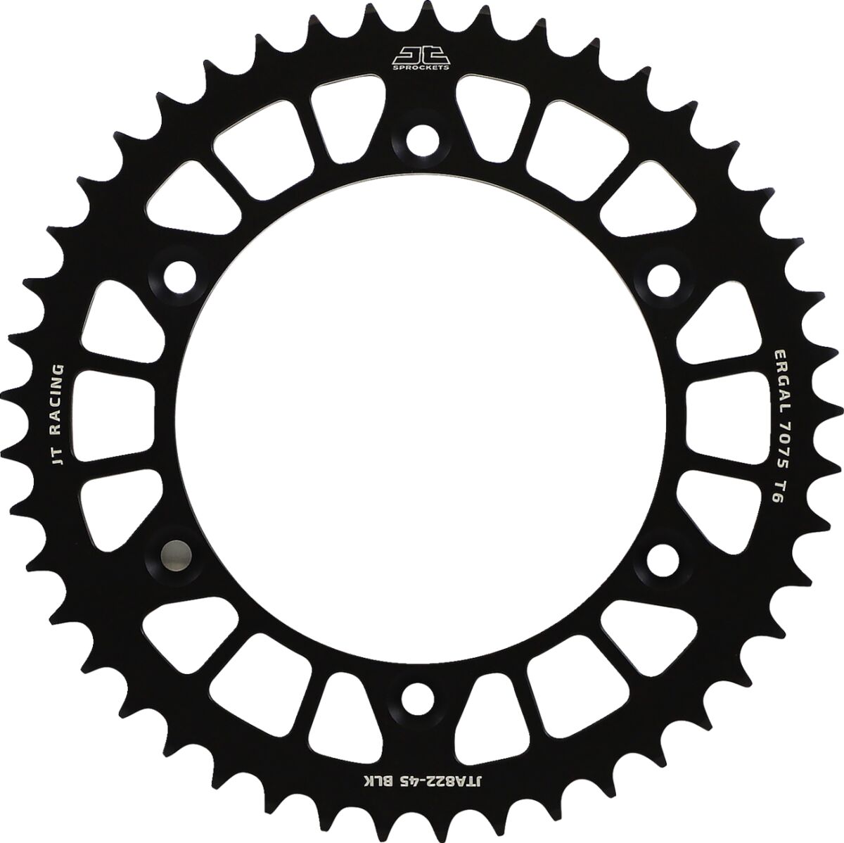 Sort alu bagkædehjul 45T 520 - JTA822.45BLK - JT Sprockets - Pitboxen.dk