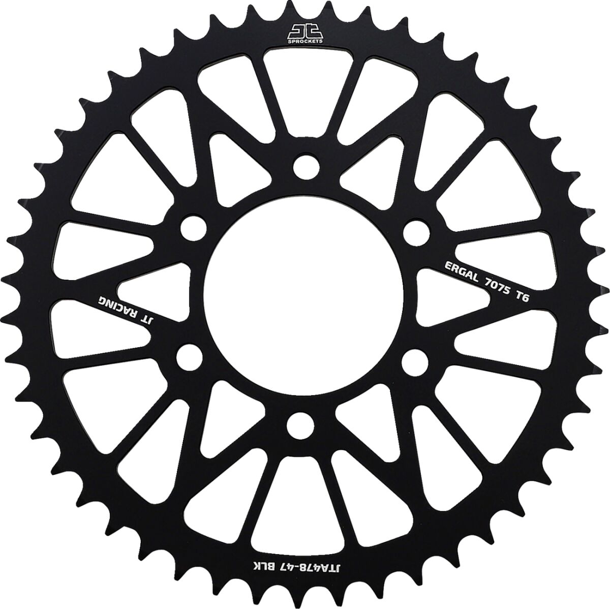 Sort alu bagkædehjul 47T 520 - JTA478.47BLK - JT Sprockets - Pitboxen.dk