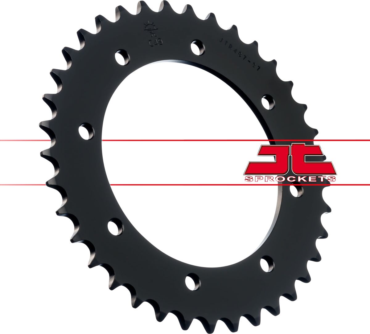Sort stål bagkædehjul 37T 520 - JTR487.37 - JT Sprockets - Pitboxen.dk