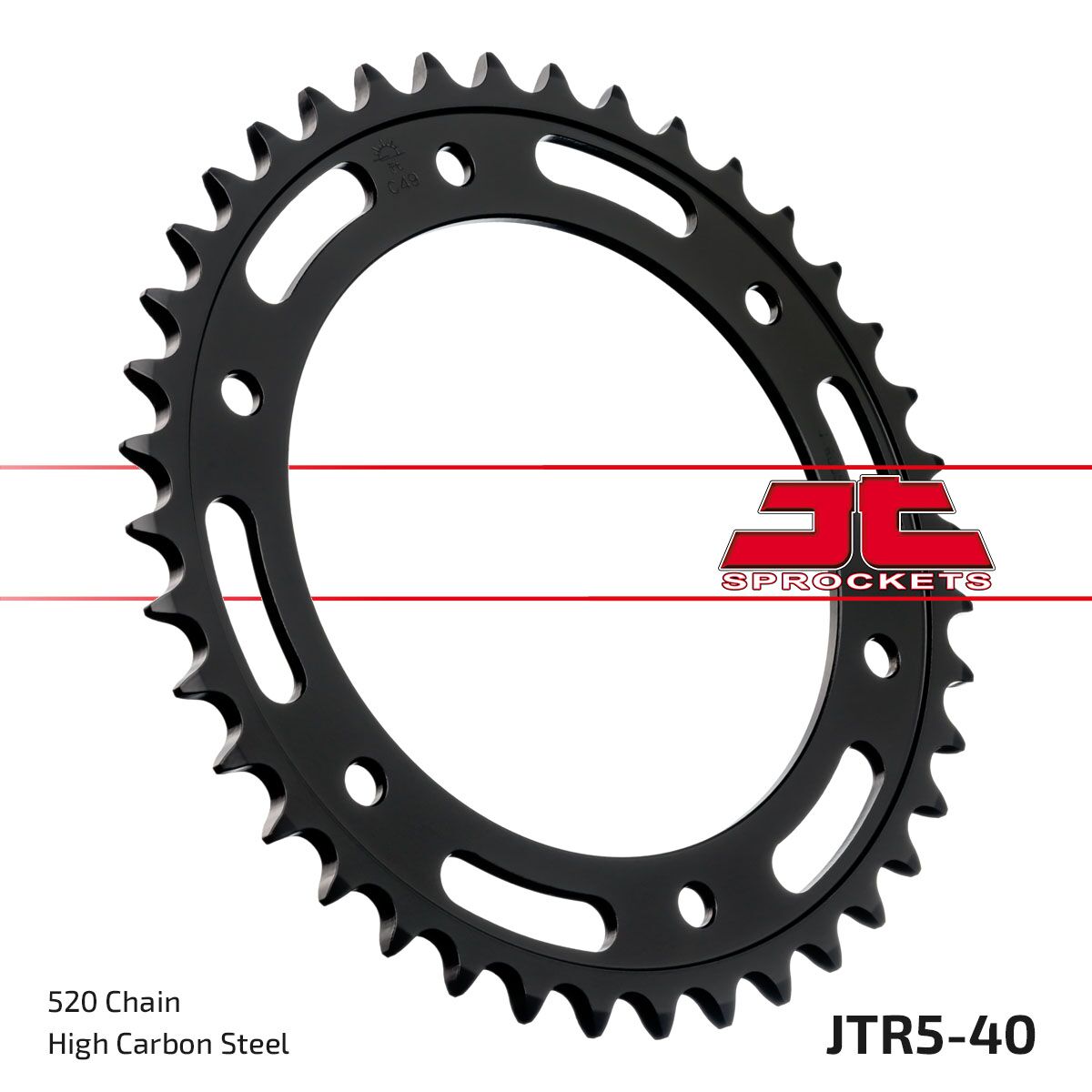 Sort stål bagkædehjul 40T 520 - JTR5.40 - JT Sprockets - Pitboxen.dk