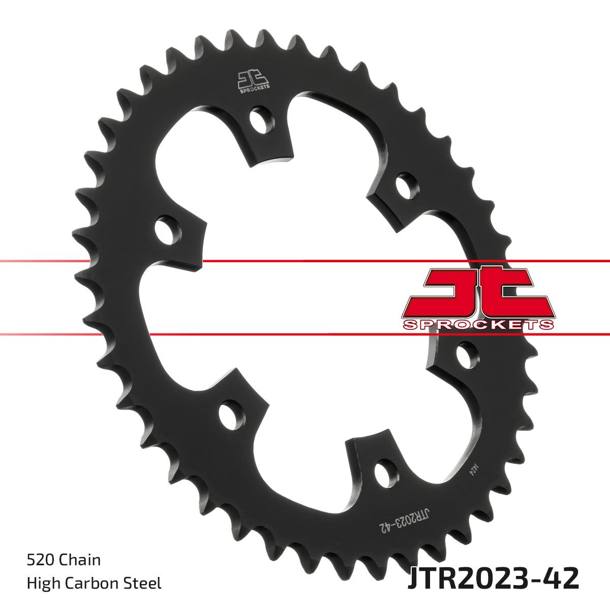 Sort stål bagkædehjul 42T 520 - JTR2023.42 - JT Sprockets - Pitboxen.dk