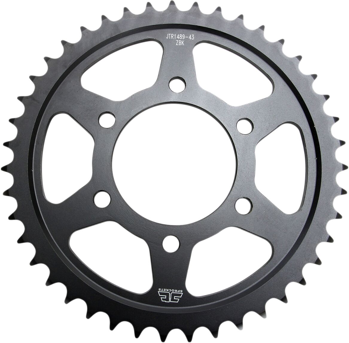 Sort stål bagkædehjul 43T 525 - JTR1489.43ZBK - JT Sprockets - Pitboxen.dk
