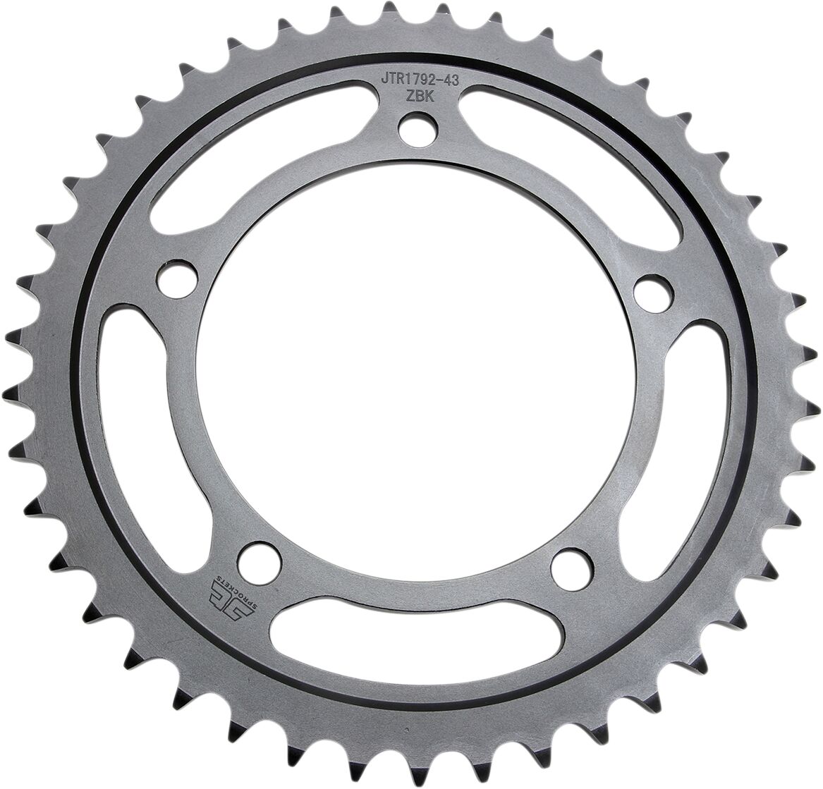 Sort stål bagkædehjul 43T 525 - JTR1792.43ZBK - JT Sprockets - Pitboxen.dk