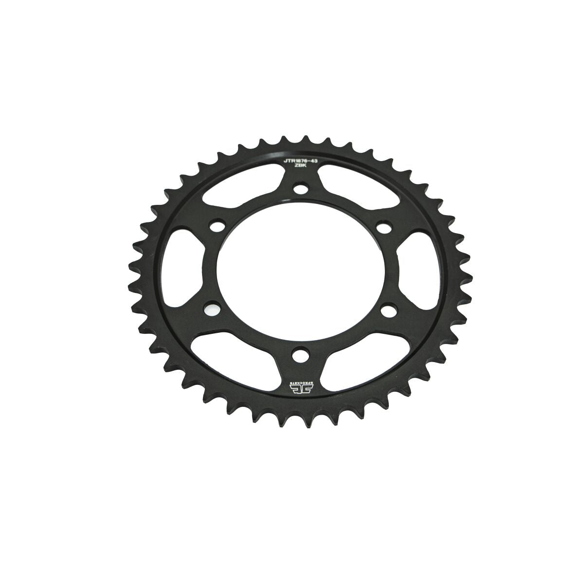 Sort stål bagkædehjul 43T 525 - JTR1876.43ZBK - JT Sprockets - Pitboxen.dk