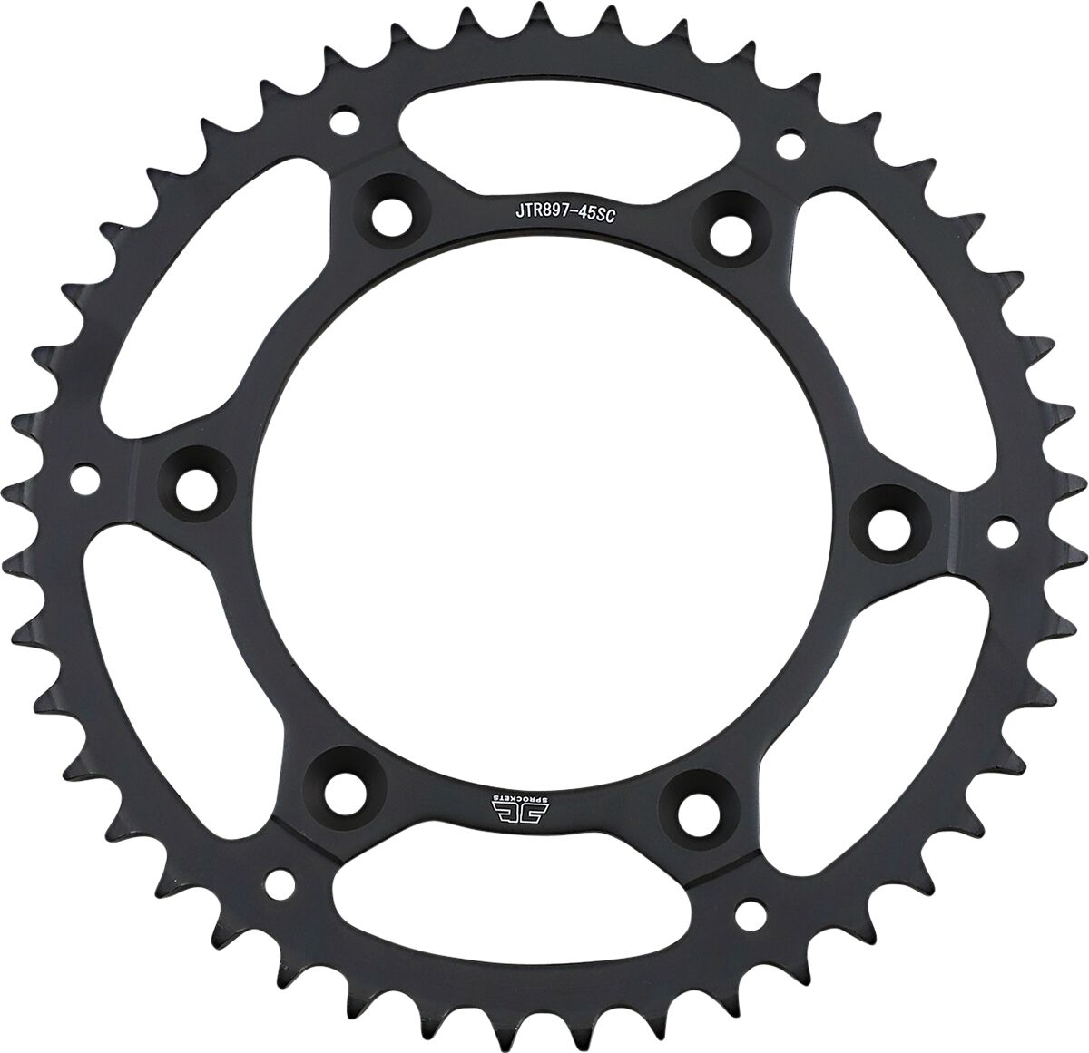 Sort stål bagkædehjul 45T 520 - JTR897.45SC - JT Sprockets - Pitboxen.dk