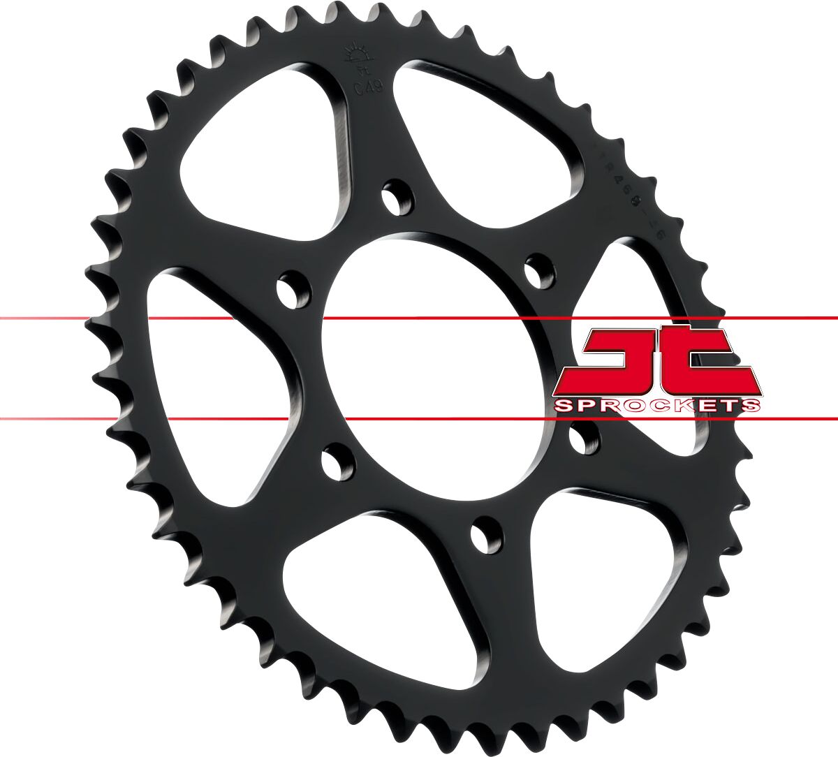 Sort stål bagkædehjul 46T 428 - JTR468.46 - JT Sprockets - Pitboxen.dk