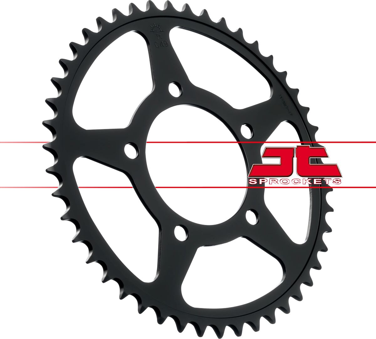 Sort stål bagkædehjul 47T 520 - JTR823.47 - JT Sprockets - Pitboxen.dk