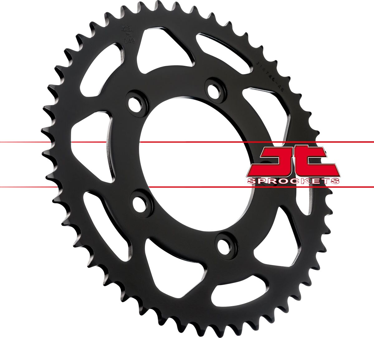 Sort stål bagkædehjul 48T 520 - JTR746.48 - JT Sprockets - Pitboxen.dk