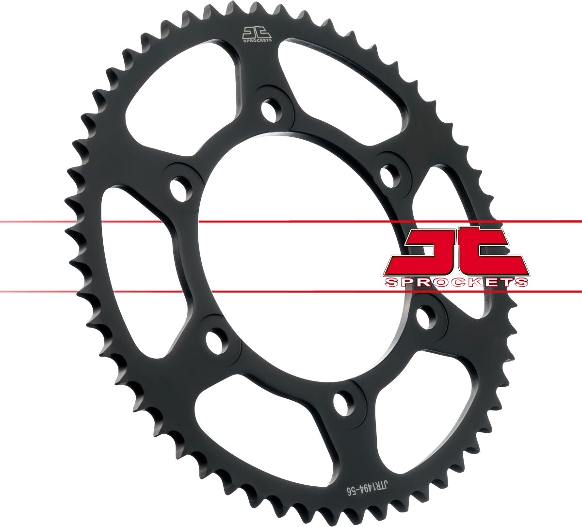 Sort stål bagkædehjul 56T 428 - JTR1494.56 - JT Sprockets - Pitboxen.dk