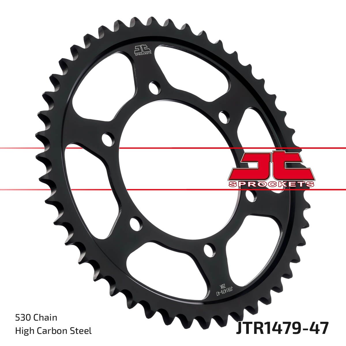 Sort stål kædehjul - JTR1479.47ZBK - JT Sprockets - Pitboxen.dk
