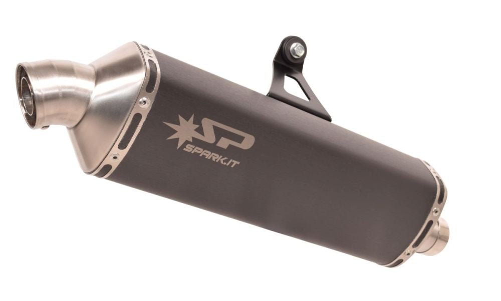 SPARK DAKAR SLIP - ON LYDDÆMPER DARK STYLE (RUSTFRI) HONDA AFRICA TWIN - Pitboxen.dk