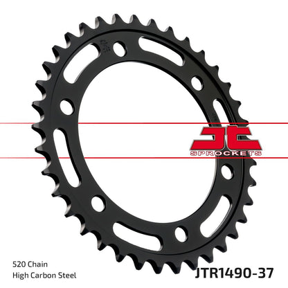 stål bagkædehjul 37T 520 - JTR1490.37 - JT Sprockets - Pitboxen.dk