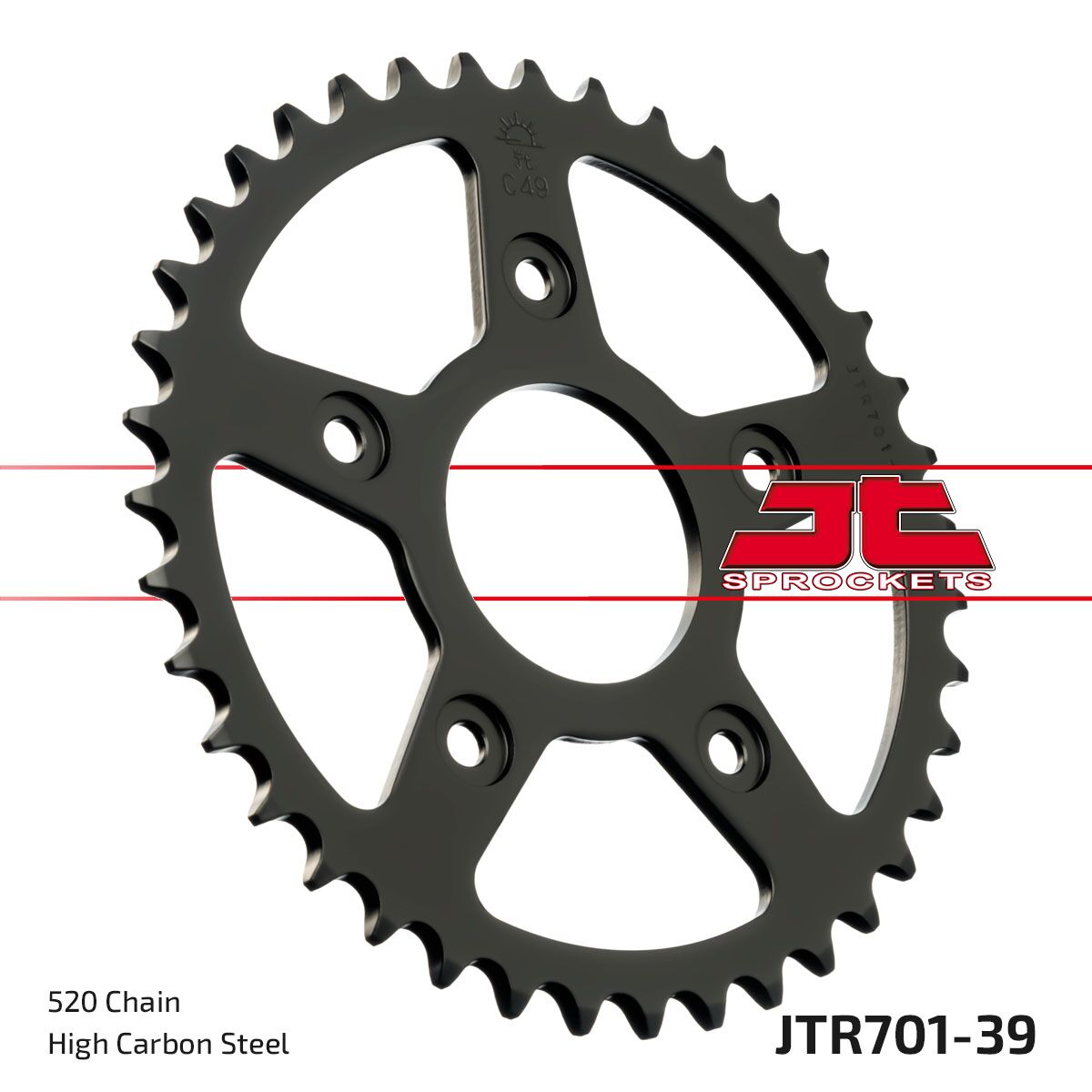stål bagkædehjul 39T 520 - JTR701.39 - JT Sprockets - Pitboxen.dk